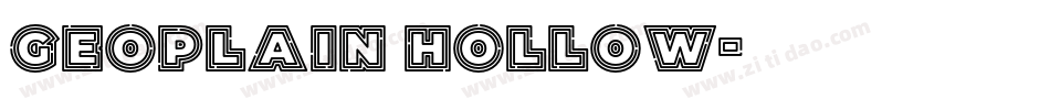 GeoPlain Hollow字体转换
